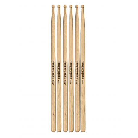 MEINL HICKORY STICKS, 5B, BARREL TIP, 3-PACK HS107-3