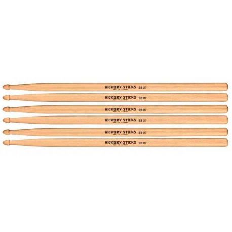 MEINL HICKORY STICKS, 5B, HEAVY DUTY, 3-PACK HS109-3
