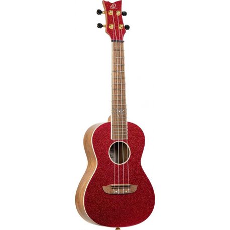 ORTEGA ELEMENT S. AC CONCERT UKELELE SPRCCATALPA RED