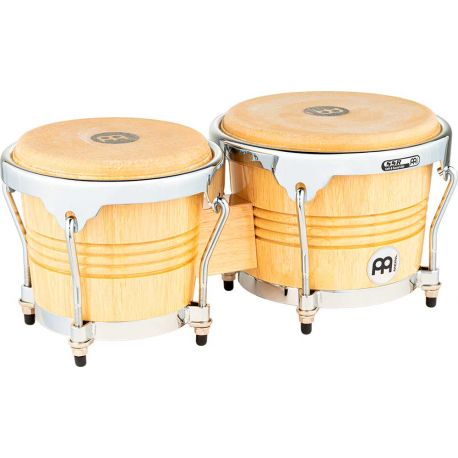 MEINL WB200NT-CH 6 34 & 8 BONGO,NATURAL, CHROME PL