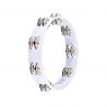 MEINL HTT10WH PANDERETA, DUAL ROW, WHITE,STEEL JINGLES