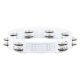 MEINL HTT10WH PANDERETA, DUAL ROW, WHITE,STEEL JINGLES