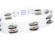 MEINL HTT10WH PANDERETA, DUAL ROW, WHITE,STEEL JINGLES