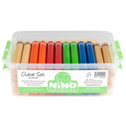 NINO PERCUSSION CLAVES SET, FOR 24 KIDS, IN BOX NINOSET502