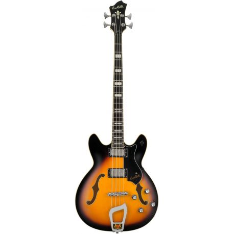 HAGSTROM ELEC. BASS. VIKING BASS - TOBACCO SUNBURST, CONTOU
