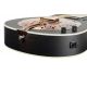 ORTEGA RESONATOR GUITAR,CUTAWAY, SAT BLACK RRG40CE-DBK