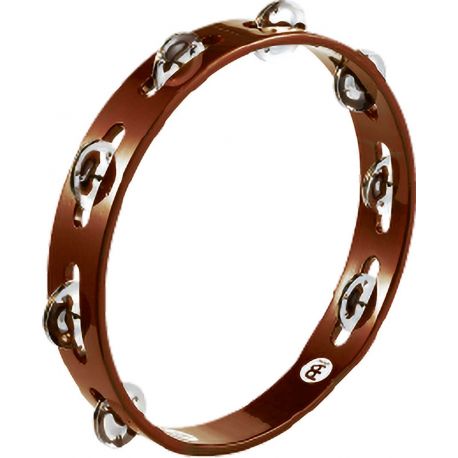 MEINL TA1AB PANDERETA DE 1 FILA DE SONAJAS DE ACERO, MAD
