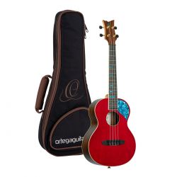 ORTEGA GHOST SERIES UKELELE, TENOR, STAINED RED RUGH-SRT
