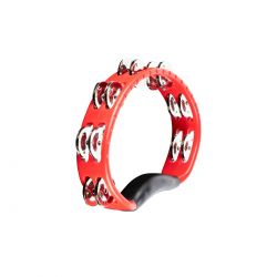 MEINL HTMT1R ABS PANDERETA, DUAL ROW, RED,STEEL JINGLES