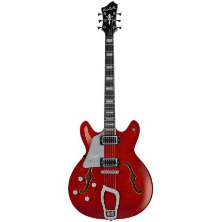HAGSTROM ELEC. GUITAR. SUPER VIKING LEFT HANDED WILD CH TRA