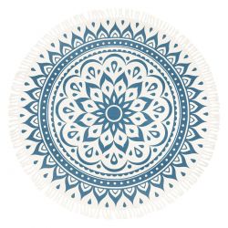SONIC ENERGY MMR1NB MEDITATION RUG, NAVY BLUE