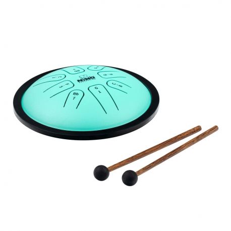 NINO PERCUSSION STEEL TONGUE DRUM,SMALL,GREEN,G-MINOR +BAG NINO982