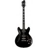 HAGSTROM ELEC. GUITAR. VIKING BARITONE DLX - BLACK GLOSS, C