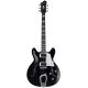 HAGSTROM ELEC. GUITAR. SUPER VIKING - BLACK GLOSS, CONTOURE