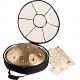 SONIC ENERGY HPSTL100 HANDPAN STAINLESS STEEL, VINT.GOLD,D KURD
