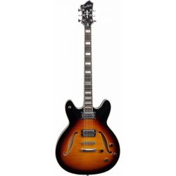 HAGSTROM ELEC. GUITAR. VIKING BARITONE DLX - TOBACCO SUNBUR