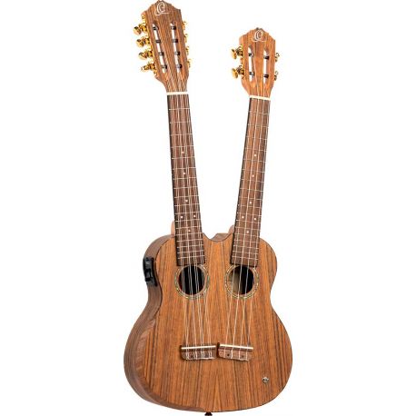 ORTEGA UKELELE HYDRA DOUBLE NECK TENOR ELEC.