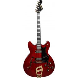 HAGSTROM ELEC. GUITAR. 67 VIKING - WILD CHERRY TRANSPARENT