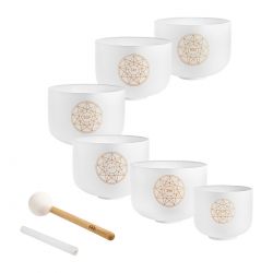SONIC ENERGY SOLCSBSET SOLFEGGIO CRYSTAL SINGING BOWL SET