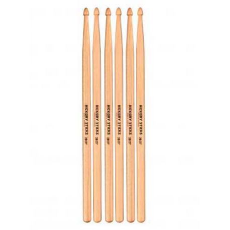 MEINL HICKORY STICKS, 2B, HEAVY DUTY, 3-PACK HS110-3