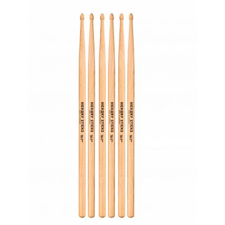MEINL HICKORY STICKS, 7A, ACORN TIP, 3-PACK HS100-3