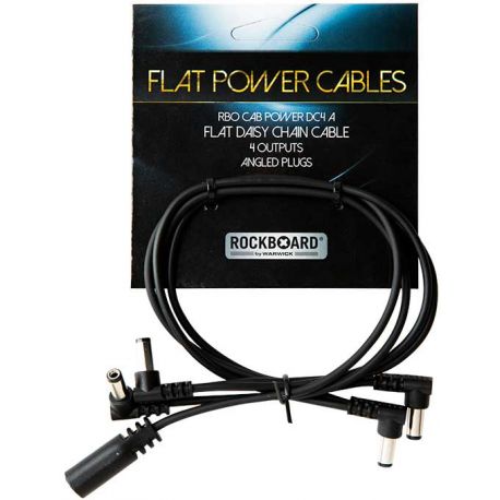 ROCKBOARD CABLE PLANO EN CADENA ACODADO - 4 SALIDAS