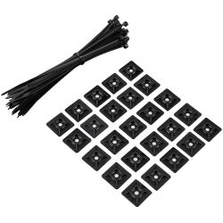 ROCKBOARD JUEGO DE CABLES 50 BRIDAS Y 25 SOPORTES