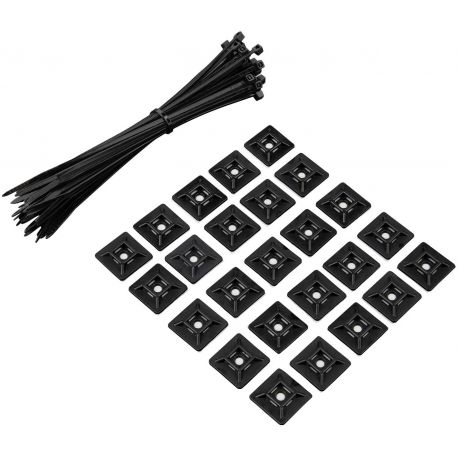 ROCKBOARD JUEGO DE CABLES 50 BRIDAS Y 25 SOPORTES