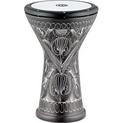 MEINL HE-3218 BASS ALUMINUM DOUMBEK, HAND-ENGRAVED