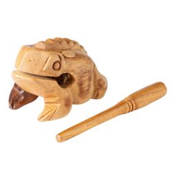 NINO PERCUSSION WOOD FROG GÜIRO, MEDIUM, NATURAL NINO514NT