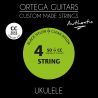 ORTEGA UKE CONCERT AUTHENTIC STRINGS BLACK UKABK-CC