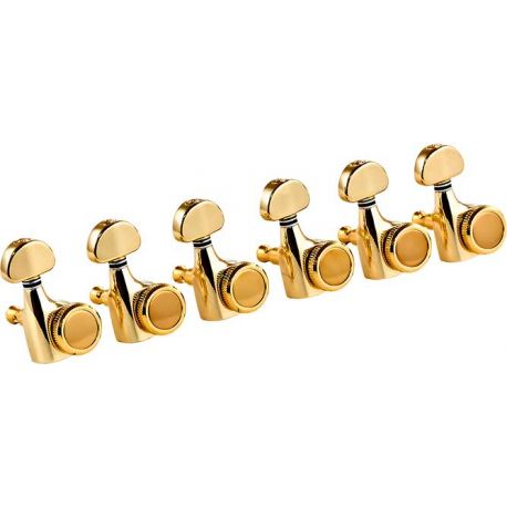 ORTEGA OTMLOCK6L-GO GUIT. LOCKING MACH. 6 IN LINE GOLD