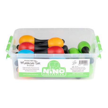 NINO PERCUSSION ABS EGG MARACAS SET, FOR 16 KIDS, IN BOX NINOSET56