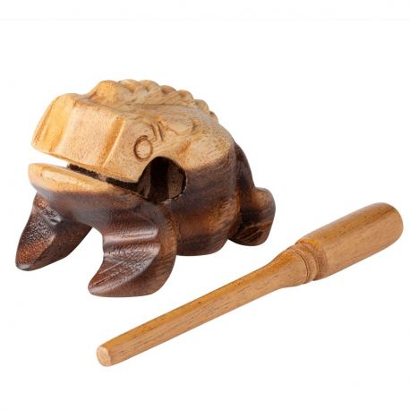 NINO PERCUSSION WOOD FROG GÜIRO, SMALL, NATURAL NINO513NT