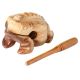 NINO PERCUSSION WOOD FROG GÜIRO, LARGE, NATURAL NINO515NT