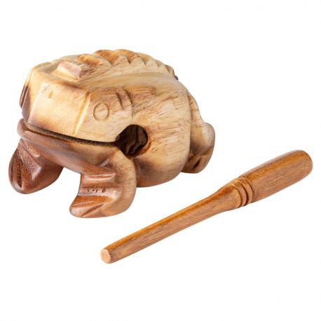 NINO PERCUSSION WOOD FROG GÜIRO, LARGE, NATURAL NINO515NT