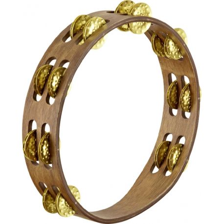 MEINL TA2V-WB 2 ROWS, HAMMERED BRASS JINGLES, WALNUT BRO