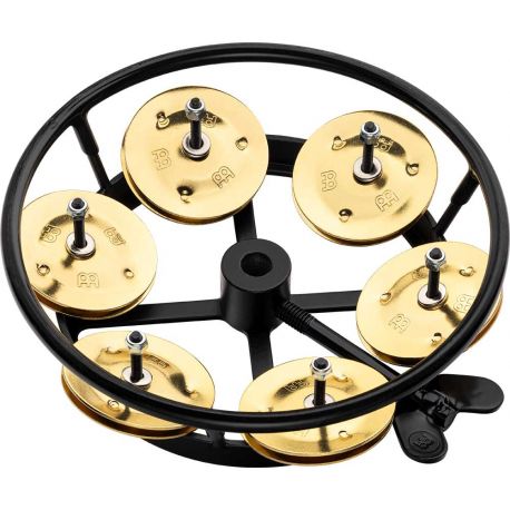 MEINL THH1B-BK HIHAT TAMBOURINE, BRASS JINGLES, BLACK