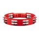 MEINL HTT10R PANDERETA, DUAL ROW, RED, STEEL JINGLES