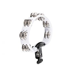 MEINL HTMT2WH MOUNTABLE PANDERETA,DUAL ROW,WHITE