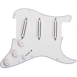 SEYMOUR DUNCAN PICKGRD ASSY TRIPLE RAILS WHT