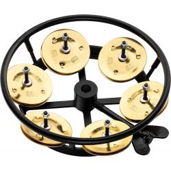 MEINL THH1B-BK HIHAT TAMBOURINE, BRASS JINGLES, BLACK