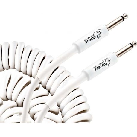 ORTEGA ORCCIS-30WH COILED CABLE STRAIGHTSTRAIGHT WHITE