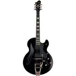 HAGSTROM ELEC. GUITAR. TREMAR HJ-500 - BLACK GLOSS - CONTOU