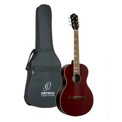 ORTEGA RANGER SERIES,SHORT SCALE, STAINED RED TOP RRA-SRT