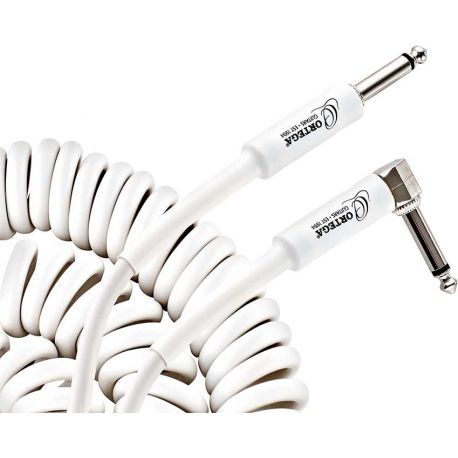 ORTEGA ORCCI-30WH COILED CABLE STRAIGHTANGLE WHITE