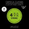 ORTEGA UKE TENOR SELECT STRINGS BLACK UKSBK-TE