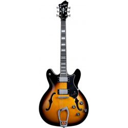 HAGSTROM ELEC. GUITAR. VIKING - TOBACCO SUNBURST, CONTOURED