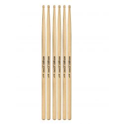 MEINL HICKORY STICKS, 7A, BARREL TIP, 3-PACK HS105-3