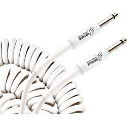 ORTEGA ORCCIS-30WH COILED CABLE STRAIGHTSTRAIGHT WHITE